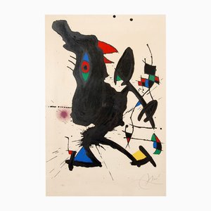 Joan Miro, Le Corbeau Vizor, Hand-Signed Lithograph