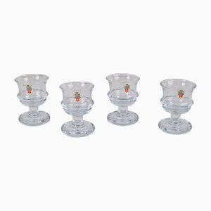 Vasos de chupito vintage de Michael Bang para Holmegaard, años 70. Juego de 4