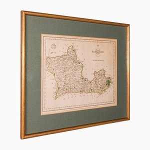Mapa antiguo del condado inglés, 1790