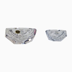 Vintage Crystal Ashtrays from Val Saint Lambert, 1960s, Set of 2