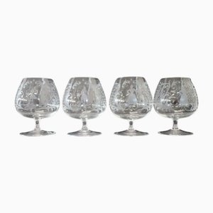 Copas de coñac venecianas. Juego de 4