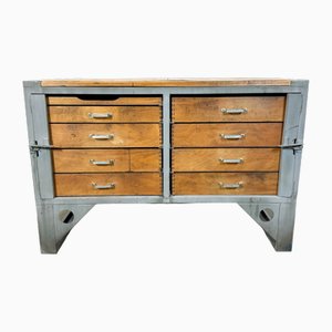 Cassettiera vintage industriale, anni '60