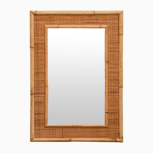 Bamboo and Cane Mirror from Dal Vera, 1970s