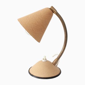 Vintage Beige Table Lamp with Gooseneck, Germany, 1950s