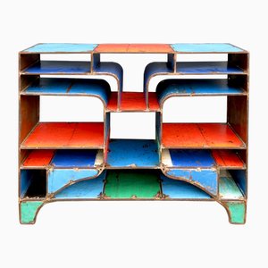 Brutalist Shelf in Recycled Metal, 2000s