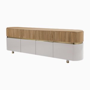 Berlin Sideboard in Taupe and Natural Oak by Dooq Details
