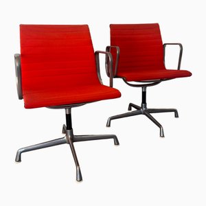 Poltroncine Aluminium Schreibtischstühle von Gruppe von Cahrles & Ray Eames für Herman Miller, 2er Set
