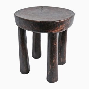 Vintage Ivory Coast Wood Stool, 1970s