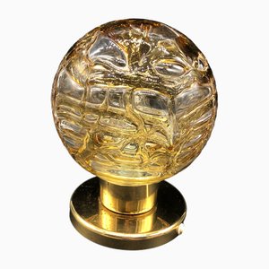 Lámpara de mesa vintage de cristal de hielo de Doria Leuchten