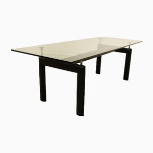 Lc 6 Dining Table in Glass by Le Corbusier for Cassina