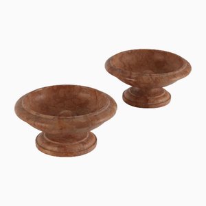 Alzatina in marmo rosso di Verona, set di 2