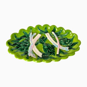 Ceramic Asparagus Server Platter, 20th Century