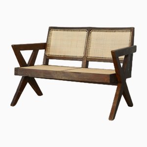 PJ-SI-Cane Sofa by Pierre Jeanneret, 1961