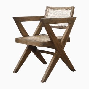 Poltrona da ufficio PJ-SI-46-A di Pierre Jeanneret, anni '60