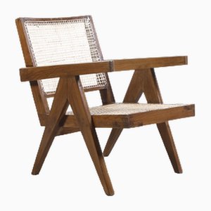 Cane PJ-SI-29-A Easy Chair by Pierre Jeanneret, 1955