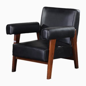 LC/PJ-SI-42-A Bridge Chair by Pierre Jeanneret & Le Corbusier, 1950s