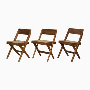 Sedie PJ-SI-51-A di Pierre Jeanneret, 1960, set di 3