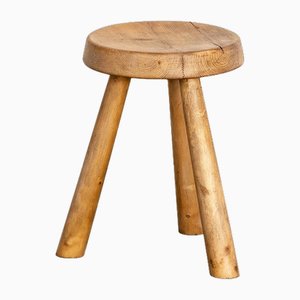 Mid-Century Three-Legged Stool by Charlotte Perriand, 1960s