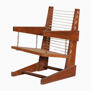Poltrona Mid-Century moderna PJ-SI-07 di Pierre Jeanneret, Chandigarh, 1953