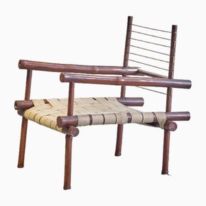Mid-Century Modern PJ-SI-01-C Bamboo Armchair by Pierre Jeanneret, Chandigarh, 1953
