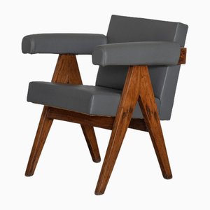 Mid-Century Modern PJ-SI-30-D Committee Chair by Pierre Jeanneret, 1950s