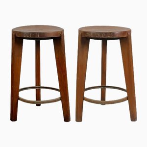 Set of Mid-Century Modern PJ-SI-22-A Stools by Pierre Jeanneret, 1965