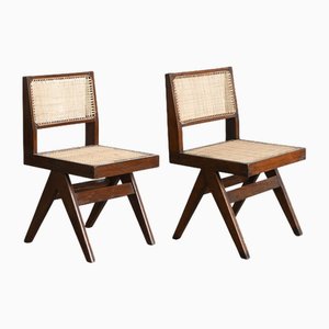 Set of Mid-Century PJ-SI-25-A Chairs by Pierre Jeanneret, Chandigarh, 1950s