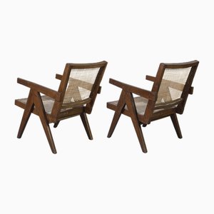 PJ-SI-29-A Sessel von Pierre Jeanneret, Chandigarh, 1956, 2er Set