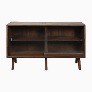Mid-Century Modern PJ-R-13-A Glass-Fronted Bookcase by Pierre Jeanneret, 1960s