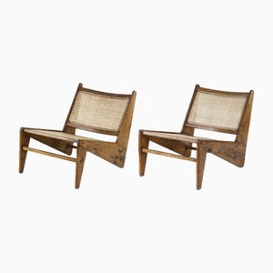Set of Mid-Century PJ-SI-59-A Kangaroo Chairs by Pierre Jeanneret, 1950s