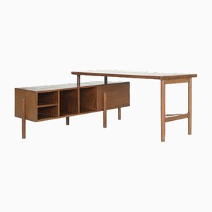 Mid-Century Modern PJ-BU-14-A Executive Desk by Pierre Jeanneret, 1950s