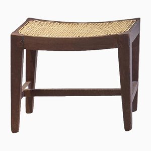Mid-Century Modern Square PJ-SI-24-A Stool by Pierre Jeanneret, 1950s