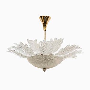 Kronleuchter aus Muranoglas mit Deckenlampe, 1940er