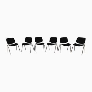 Italian Black Leatherette Chair by Giancarlo Piretti for Castelli, 1970s