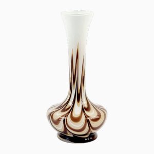 Vase Pop Art Vintage en Verre de Opaline Florence, Italie, 1970s