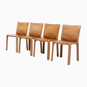 Cab 412 by Mario Bellini for Cassina, 1990s, Set of 4