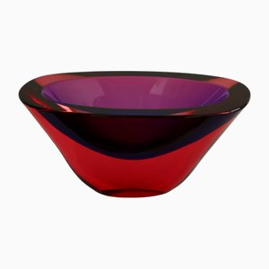 Jarrón Sommerso Bowl de Flavio Poli, años 60