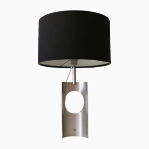 Mid-Century Modern Brushed Aluminum Table Lamp, 1970s