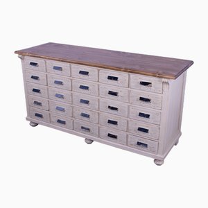 Antique Pine Office Storage Counter, 1930s
