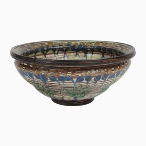 Large Danish Bowl with Floral Motif by Jens Thirslund, 1930s