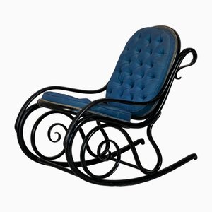 Kleiner viktorianischer Schaukelstuhl aus ebonisiertem Bugholz, 1890er