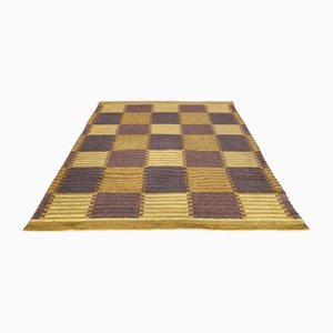 Alfombra Rölakan Capellagården sueca de tejido plano de Carl Malmsten, Sweden, años 50
