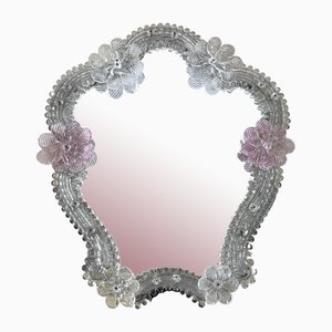 Large Mid-Century Murano Glass Table Mirror in the style of Barovier & Toso, 1960s
