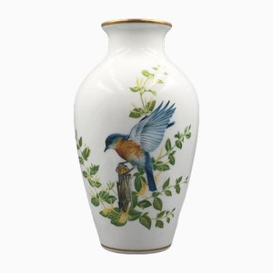 The Bluebirds of Summer Vase aus Porzellan von AJ Rudisill, 1985