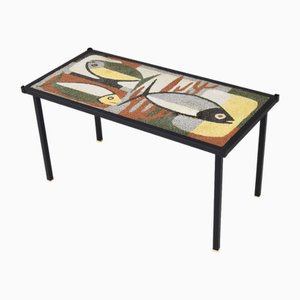 Table Basse Mid-Century Moderne en Granit et Mosaïque, France, 1960s