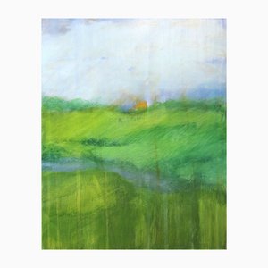 Skadi Engeln, Landschaft Blue Green Interwoven, 2015, Mixed Media