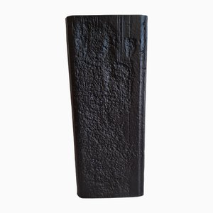Large Vintage German Vase in Black Porcelain by Martin Freyer for Rosenthal Studio Linie, 1970s