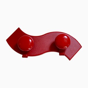 Vintage Space Age Minimalist Bottoni Plastic Coat Hook by l.caramella for Con&con, Italy, 1970s