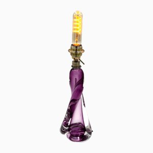 Table Lamp Eclair Model -Violet from Val Saint Lambert
