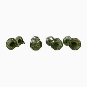 Boutons Toile d'Araignée en Verre par Gunnar Ander pour Lindshammer, 1960s, Set de 8